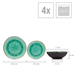 Sänger SÄNGER Steingut Geschirrset Palm Beach, Tafelservice & Servierplatten Set 23 Teilig Für 4 Personen 17 Sänger SÄNGER Steingut Geschirrset Palm Beach, Tafelservice & Servierplatten Set 23 Teilig Für 4 Personen -Kuechengeschirr f3730a2a207c6c4e5824c53071a94108