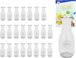 24er Set Weck Gläser 530ml Saftflasche Inkl. Gelierzauber Rezeptheft Von Diamantzucker