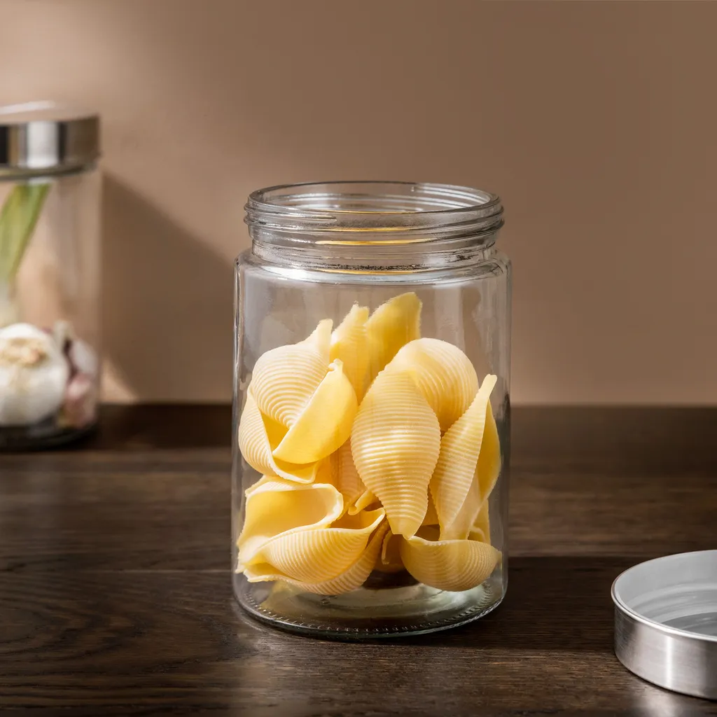 Navaris 4x 1200ml Vorratsgläser Mit Edelstahldeckel - Glas Vorratsdosen Set Mit Sicherem Schraubverschluss - Lebensmittel Aufbewahrungsgläser Küche 4 Navaris 4x 1200ml Vorratsgläser Mit Edelstahldeckel - Glas Vorratsdosen Set Mit Sicherem Schraubverschluss - Lebensmittel Aufbewahrungsgläser Küche – Bild 2