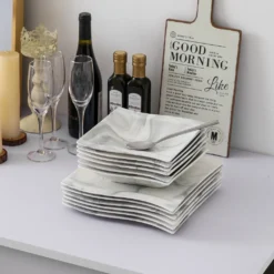 MALACASA, Serie Flora, Marmor Porzellan Tafelservice 24 Teiligen Set Kombiservice Geschirrset Mit 12 Speiseteller Und 12 Suppenteller Für 12 Personen 15 MALACASA, Serie Flora, Marmor Porzellan Tafelservice 24 Teiligen Set Kombiservice Geschirrset Mit 12 Speiseteller Und 12 Suppenteller Für 12 Personen -Kuechengeschirr f759777f219f5f2b0f368bac1e8dcd6c