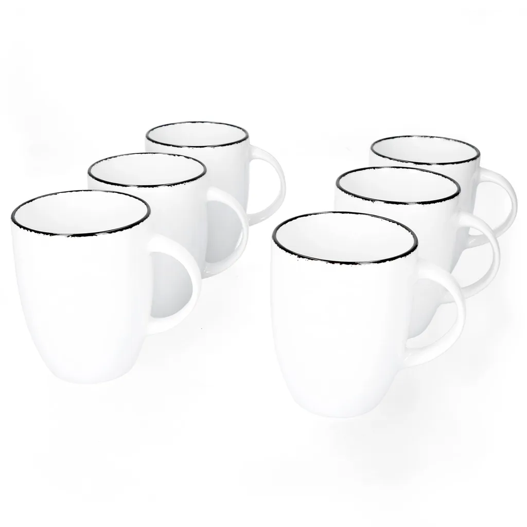 Van Well Black Star 24tlg. Kombi-Service 6 Personen Porzellan Geschirr-Set 6 Van Well Black Star 24tlg. Kombi-Service 6 Personen Porzellan Geschirr-Set – Bild 4