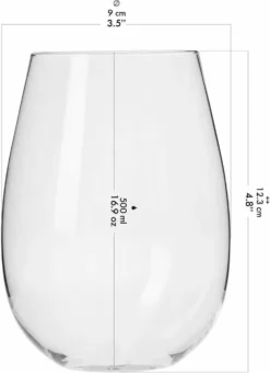 KROSNO Harmony Große Weißweingläser Ohne Stiel, 6er-Set, 500 Ml -Kuechengeschirr fbbff4b6e47c61368413057b1770f9af